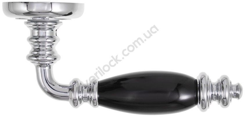 GAVROCHE Ручка дверная Cesium Z8 СР/Black  Ручки на розетке