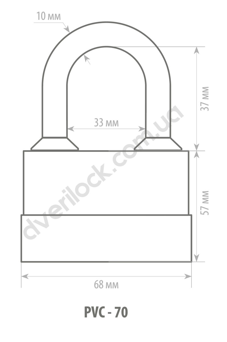 Замок навесной АВАНТЕК PVC 70 Навісні замки