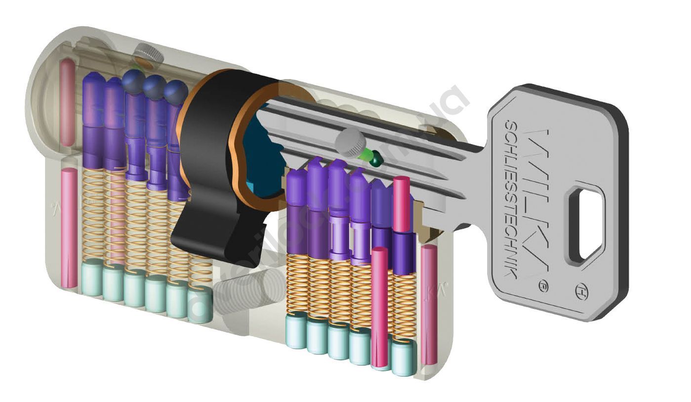 Цилиндр WILKA 1400 C PREMIUM 130 45/45 nikiel