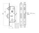 CLASS Корпус замка 153P-35 (16mm) Корпус врізного замка