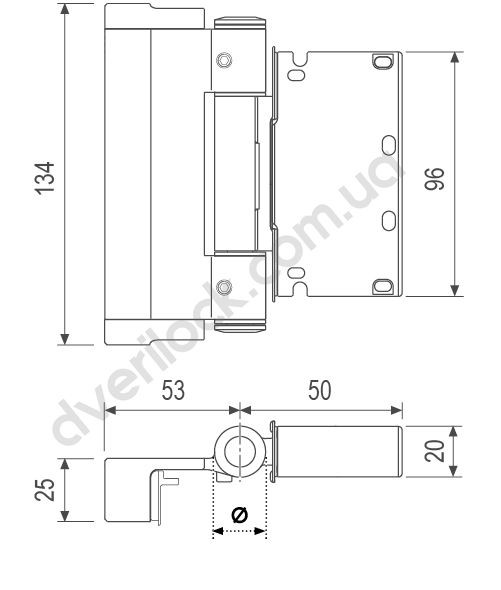 AGB R4 Mod.18 петля для деревянной входной двери серебро  Дверные петли