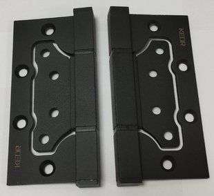 Завіса KEDR FLUSH QUADRO STRONG 100x75x3mm-2BB- Black mat Дверні завіси