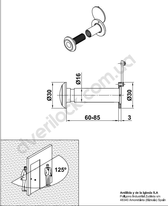 KEDR DV204 глазок 70-130 СP