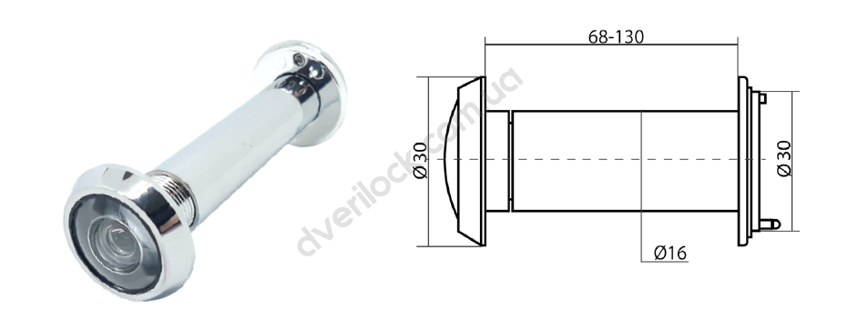 KEDR DV204 вічко 70-130 СP