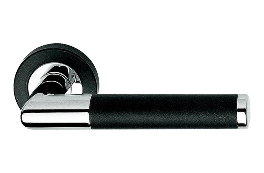 LINEA CALI Ручка дверна Karina 102 хром/чорний Ручки на розетці