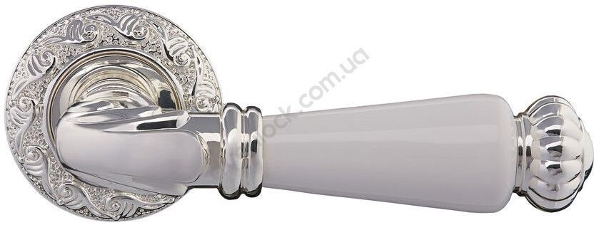 GAVROCHE Ручка дверная NEODIUM Z20 BRIGHT SILVER/W  Ручки на розетке