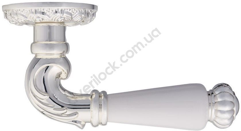 GAVROCHE Ручка дверная NEODIUM Z20 BRIGHT SILVER/W  Ручки на розетке